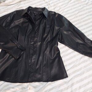 Banana Republic Faux Leather Top
